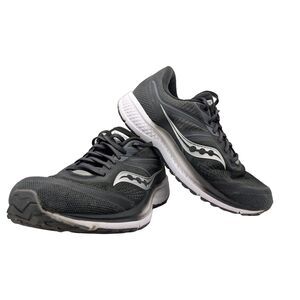Saucony Omni 19 Running Shoes Black White Womens 10